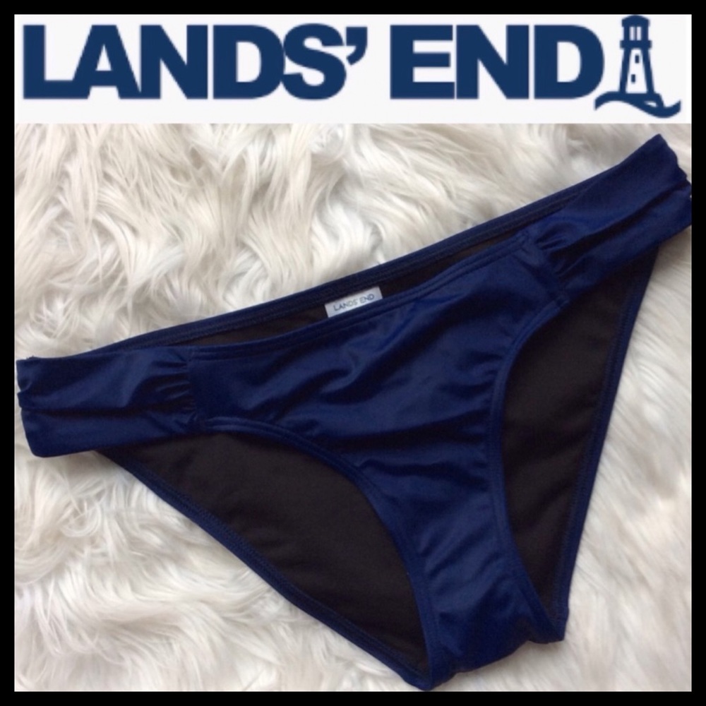 Lands' End Women's Navy Blue Bikini Bottom